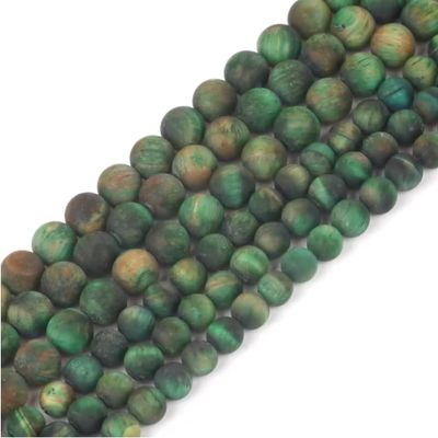 6/8/10mm Natural Frosted Green Tiger Eye Stone Beads Round Loose Spacer Beads For Making DIY Bracelet Necklace Handmade,Frosted Green Tiger Eye,6mm 57-60pcs
