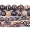 4mm-12mm Natural Black Rhodonite Stone Round Beads for Making DIY Bracelets Necklace 15",Black Rhodonite,8mm Approx 45pcs view 1