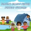 Finger Puppet Family Finger Puppet,6pcs Cute Puppet Mini Plush Toys Teaching Show,Soft Puppet for Kids Family Role Playing (African Home) view 3