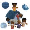 Finger Puppet Family Finger Puppet,6pcs Cute Puppet Mini Plush Toys Teaching Show,Soft Puppet for Kids Family Role Playing (African Home) view 4