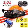 1:24 Scale RC Drift Car,4WD 2.4GHz High Speed Racing Hobby Sport Toy Car Vehicle with LED Lights,Racing and Drift Wheels for Adult Boys Girls Kids Gift (8601-Black) view 2