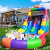 26FT(L) Commercial Grade Water Slide for Adults, (Doul Lane) (Heavy Duty Full PVC) (Big Airtight Splash Water Pool), (1100w Blower), Inflatable Waterslide for Backyard, Outdoor Slide Park view 1