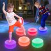 Onyoloy Kids Light Up Stepping Stones - 6 Non-Slip Stepping Stones, Each with 7 LED Light Colors, Indoor Obstacle Training Balance Stepping Stone Toys for Kids Ages 3 and Up. view 1