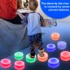 Onyoloy Kids Light Up Stepping Stones - 6 Non-Slip Stepping Stones, Each with 7 LED Light Colors, Indoor Obstacle Training Balance Stepping Stone Toys for Kids Ages 3 and Up. view 4