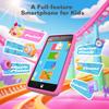 MOMILLA Toys Kids Smart Phone for Girls, 3.97" Cell Phone with Dual Cameras, Stickers & Frames, 200+ Games, 16GB Storage, Educational Mini Toddler Play Toy, Birthday Gift for Kids Age 3-10 view 3