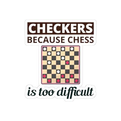 Checkers Pride Sticker - Casual Board Game Vinyl Decal for Game Night Fans