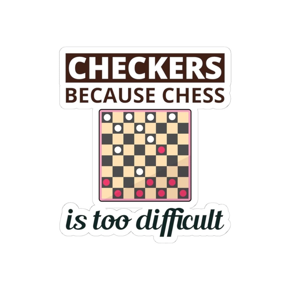 Checkers Pride Sticker - Casual Board Game Vinyl Decal for Game Night Fans