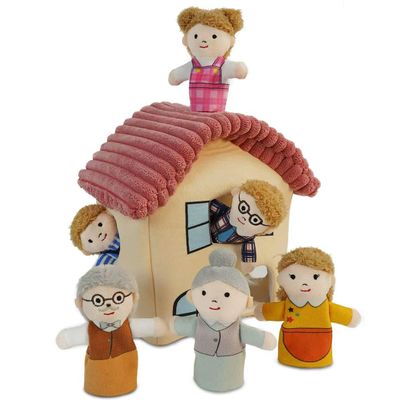 Finger Puppet Family Finger Puppet,6pcs Cute Puppet Mini Plush Toys Teaching Show,Soft Puppet for Kids Family Role Playing (Asian Home)