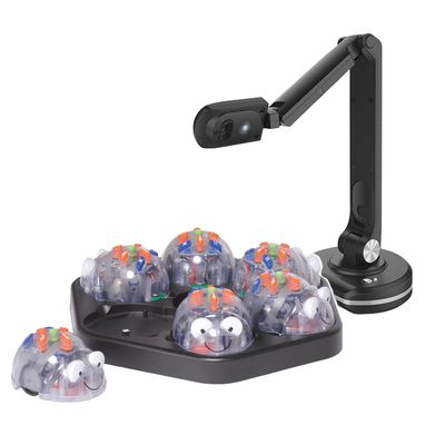 Online Programming: 6pcs Blue-Bots Floor Robotics and Docking Station w/USB Cable with Free Joyusing V500S 8MP HD Document Camera - Perfect for Online Teaching & Learning