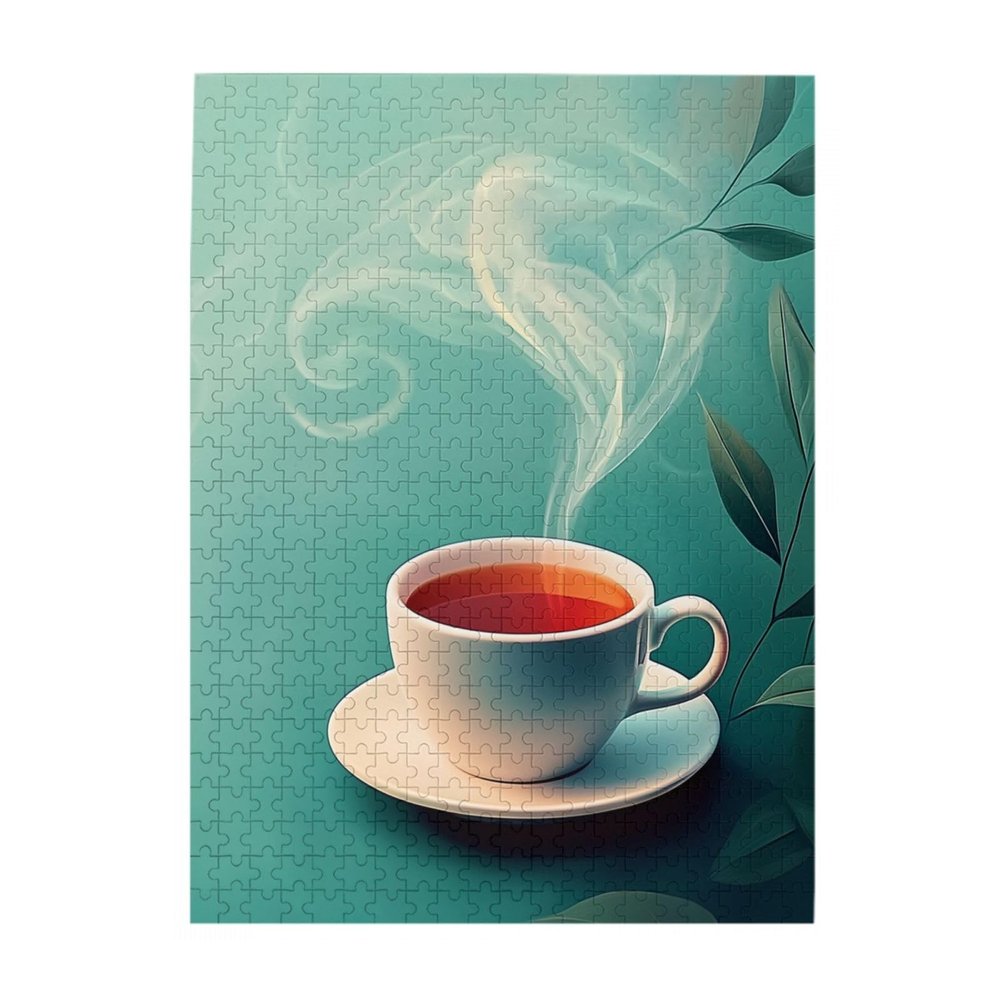 CDSASHCA 500 Piece Coffee Cup Wooden Puzzle - Cozy Mug with Steaming Brew, Perfect for Coffee Lovers & Adults,Unique Artwork for Adults,Hands-on Skills,Gifts for Family and Friends