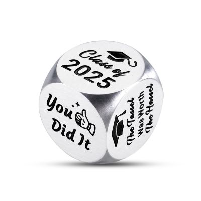 Back to School Supplies for Kids, Dorm Room Essentials for Guys, Class of 2025 Gifts, 5th 8th Grade Graduation Gifts, Graduation Dice, College High School Graduations Gift, Senior 2025 Metal Dice