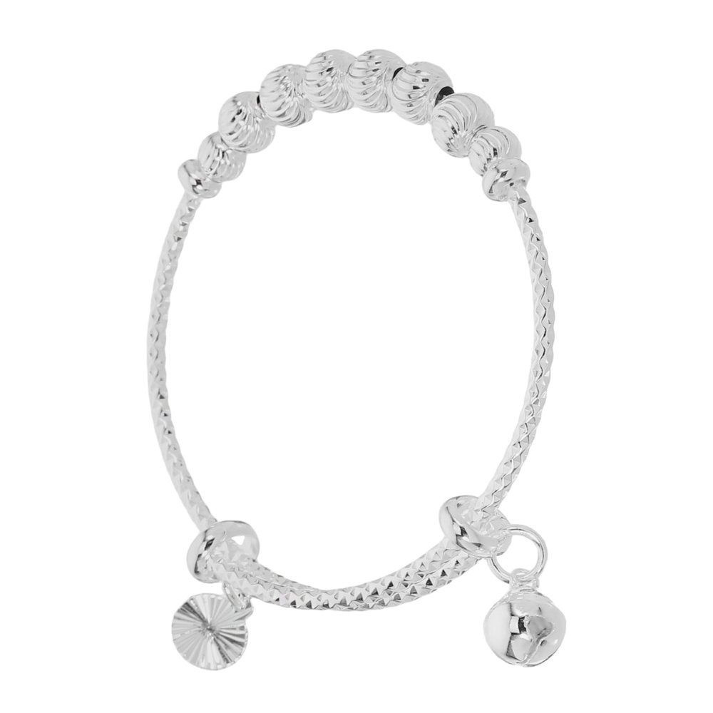 BESPORTBLE Bangle Bracelet Bell Charm Boy Girl Jewelry for Boys Girls for Showers and Birthdays Stylish Comfortable Silver Design