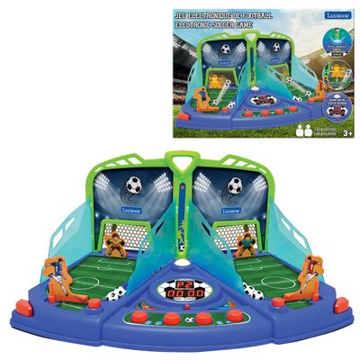Lexibook, Electronic Football Game with Light and Sound Effects for 2 Players, Blue/Green, JG945