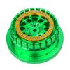 BeaxTurbo Racing Upgrade Parts RC CNC Aluminum Beadlock Wheel V2 Proline Hyrax Tire for Traxxas UDR 1/7 Green 1PCS (Green/Gold) view 4