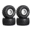 1/24 Monster Truck Rim Tires4pcsOD:52mm*27mm Hex 7mm Compatible with FCX24 SCX24 C10 Deadbolt Gladiator Bronco 1/24 Crawler Car(4pcs White) view 1