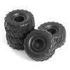 1/24 Monster Truck Rim Tires4pcsOD:52mm*27mm Hex 7mm Compatible with FCX24 SCX24 C10 Deadbolt Gladiator Bronco 1/24 Crawler Car(4pcs White) view 2