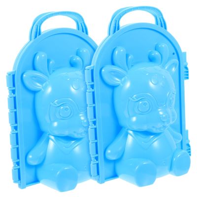 CHICAMPERA 2pcs Little Snow Model Toy Christmas Snow Play Toys for Boys and Girls