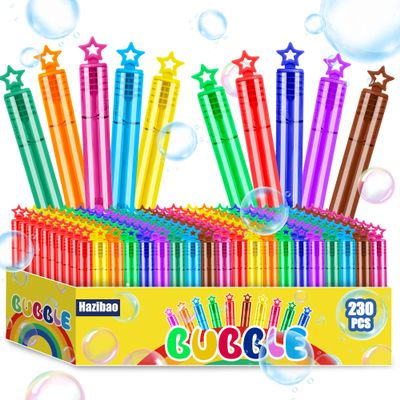 230 Pcs 10 Colors Star Bubble Wands,Bubbles Wand for Kids,Bulk, Perfect for Birthday, Wedding,Summer Outdoor Toys,Goody Bags Stuffer Bubbles,Carnival Prize,Party Favors