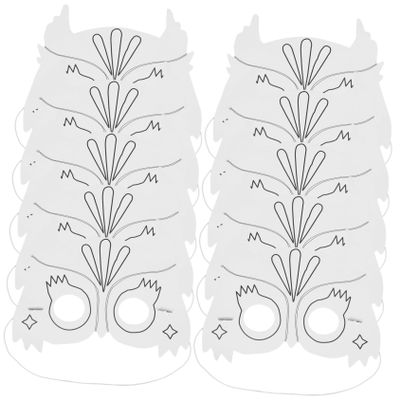 Abaodam 10pcs Blank Owl Masks for Boy Girl Fun Unfinished Paper Coloring Masks for Arts Crafts for Costume Parties Halloween Birthdays and Creative Activities
