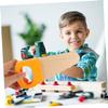 SOPOTUTU 4pcs Toy Construction Tools Wooden Mallets Pliers Tool Toy Gavel Fake Hammer Wooden view 4