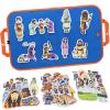 CHEFAN 4 Pack Felt Board Bible Stories Set, Flannel Board Stories, Nativity Flannel Graph Bible Toy for Kids, Include Cain and ABEL, Gideon and The 300 Men, Moses Escape from Egypt, The Fiery Furnace view 1