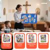 CHEFAN 4 Pack Felt Board Bible Stories Set, Flannel Board Stories, Nativity Flannel Graph Bible Toy for Kids, Include Cain and ABEL, Gideon and The 300 Men, Moses Escape from Egypt, The Fiery Furnace view 2