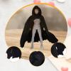 1/12 Action Figure Clothes, Miniature Clothing Cape Men Women, Mini, Dress up Figure Accessories, Doll Clothes for 6 inch, Black view 4