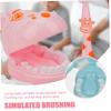 2Pcs Teeth Model for Teaching Kids, Cartoon Giraffe Demonstration Teeth Model with Toothbrush, Hygienic Habit Cultivation Kids Dentist Play Set for Children for Teaching view 2