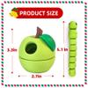 3D Printed Apple Container with Worm Flexi Inside,3D Printed Animals Toys,STEM Educational Toy for Nature Learning,Fun Sensory Fidget Toy for Kids, Unique Fun Decoration (Green) view 3