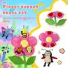 JUSTQUNSEEN 6pcs Insect Finger Puppets Bringing a Flowers House, Novelty Animals Toys Puppet for Kids, Storytelling Role-Playing Plush Finger Puppets Gifts for Boys and Girls view 4