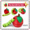 3D Printed Apple Container with Worm Flexi Inside,3D Printed Animals Toys,STEM Educational Toy for Nature Learning,Fun Sensory Fidget Toy for Kids, Unique Fun Decoration (Red) view 4