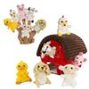 JUSTQUNSEEN 6 Pcs Farm Animals Finger Puppet with Farm Houses, Realistic Soft Plush Toy for Kids, Novelty Animals Toys Role-Playing Story Finger Puppets Plush Finger Puppets Gifts for Boys and Girls view 1