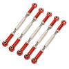 Aluminum Alloy Adjustable Push Rods Turnbuckle Rod Linkage Accessories for RC Car Upgrade 6Pcs 88mm 5 Colors (Red) view 2