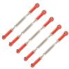 Aluminum Alloy Adjustable Push Rods Turnbuckle Rod Linkage Accessories for RC Car Upgrade 6Pcs 88mm 5 Colors (Red) view 3