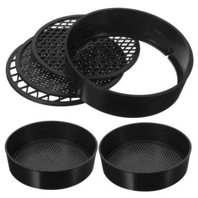 TOYANDONA 3Sets Sifting Pans for Gardening Durable Soil Sieves with Manual Mesh Home Sifting Classifier for Rocks and Dirt and Reusable Gardening