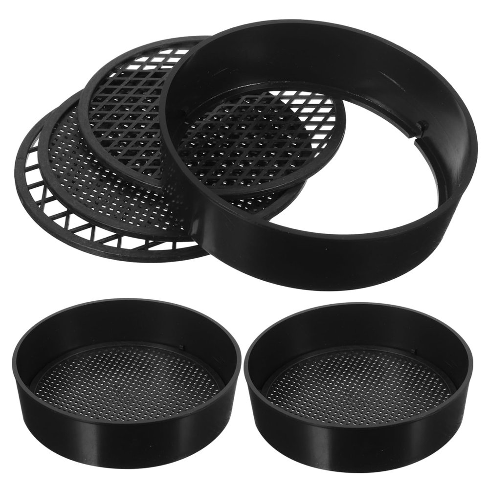 TOYANDONA 3Sets Sifting Pans for Gardening Durable Soil Sieves with Manual Mesh Home Sifting Classifier for Rocks and Dirt and Reusable Gardening