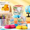 12 Pcs Book Party Decorations a Chapter Is About to Begin Honeycomb Centerpieces Book Animal Storybook Table Decoration Lions Tigers Bears Elephants Table Topper for Party Decor view 3