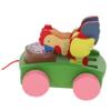Hohopeti Animal Pull-Along Toy for Toddlers Wooden Early Education Cart Cartoon Animals Develops Hand-Eye Coordination and Cognitive Skills Great for Learning Playtime view 1