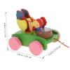 Hohopeti Animal Pull-Along Toy for Toddlers Wooden Early Education Cart Cartoon Animals Develops Hand-Eye Coordination and Cognitive Skills Great for Learning Playtime view 3