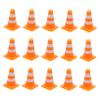 BESPORTBLE Mini Traffic Cones: 30Pcs Plastic Miniature Road Safety Cones, Mini Orange Roadblock Signs Traffic Caution Signs for Sports Training Micro Landscape Sand Table view 1
