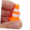 BESPORTBLE Mini Traffic Cones: 30Pcs Plastic Miniature Road Safety Cones, Mini Orange Roadblock Signs Traffic Caution Signs for Sports Training Micro Landscape Sand Table view 3