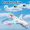 AtomDream Tech Bump and Go Airplane Toy with 4D Lights & Sounds, Realistic Moving Plane with Automatic Direction Change, Interactive Aircraft Toy for Boys & Girls Ages 312, (Red) view 3