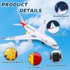 AtomDream Tech Bump and Go Airplane Toy with 4D Lights & Sounds, Realistic Moving Plane with Automatic Direction Change, Interactive Aircraft Toy for Boys & Girls Ages 312, (Red) view 4