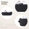 2 Pcs Oval Woven Cotton Rope Storage Baskets, Versatile Organizer with Leather Handles for Bathroom and Nursery view 4