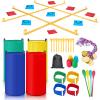 43Pcs Outdoor Giant Tic Tac Toe Bean Bag Toss Games for Kids Adults Family,Large Potato Sack Race Bags Outside Lawn Yard Backyard Carnival Field Day Game, Beach Picnic Camping Birthday Party Games view 1