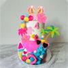 18 PCS Beach Cake Topper Summer Hawaiian Cake Decorations with Slipper and Sunglasses Clay for Swimming Pool Aloha view 3