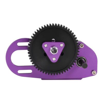 for SCX10 for Capra for LCG for Chassis 1/10 DIY Aluminum 2Low Transmission 30% Overdrive Gearbox with Delrin Skid Spur Gear RC Crawler Rigs RC Car DIY Parts(Purple)
