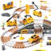 Toy Construction Race Track Set for 3 4 5 Year Old Boys, 191 PCS Construction Car Track Playset for Kids 3-6 Years, Engineering Truck Toys DIY Track for 3 Years Old Boys Girls Gifts view 1
