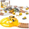 Toy Construction Race Track Set for 3 4 5 Year Old Boys, 191 PCS Construction Car Track Playset for Kids 3-6 Years, Engineering Truck Toys DIY Track for 3 Years Old Boys Girls Gifts view 2