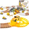 Toy Construction Race Track Set for 3 4 5 Year Old Boys, 191 PCS Construction Car Track Playset for Kids 3-6 Years, Engineering Truck Toys DIY Track for 3 Years Old Boys Girls Gifts view 3